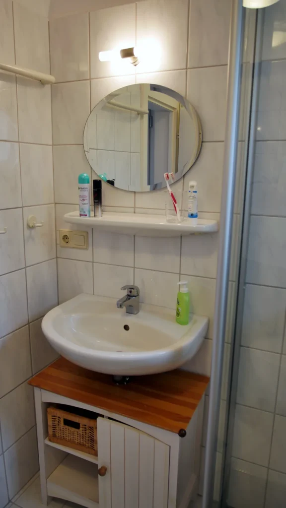 Das Badezimmer in der Fewo Anna